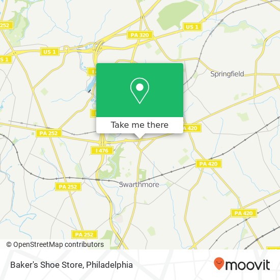 Baker's Shoe Store map