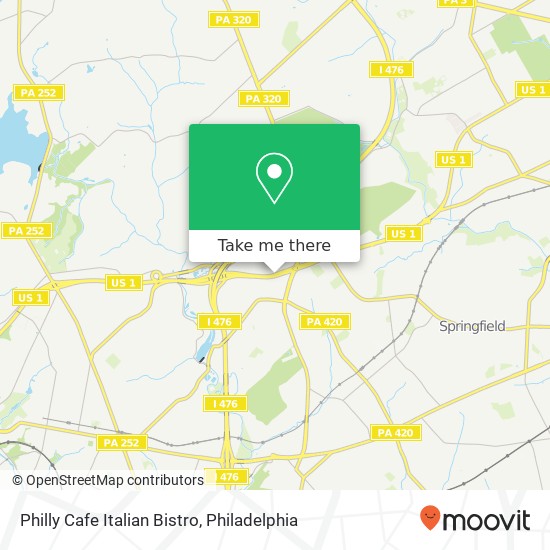 Mapa de Philly Cafe Italian Bistro