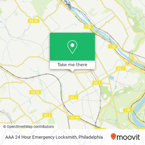 AAA 24 Hour Emergency Locksmith map