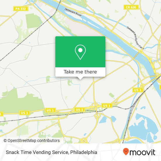 Snack Time Vending Service map