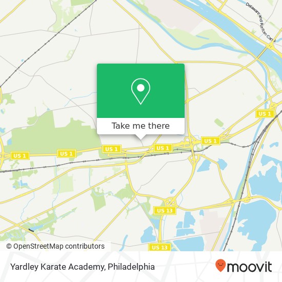Mapa de Yardley Karate Academy