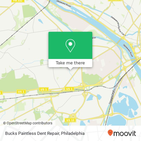 Mapa de Bucks Paintless Dent Repair