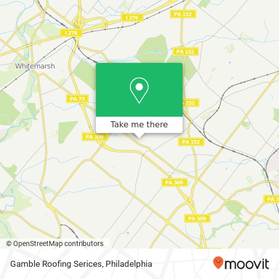Gamble Roofing Serices map