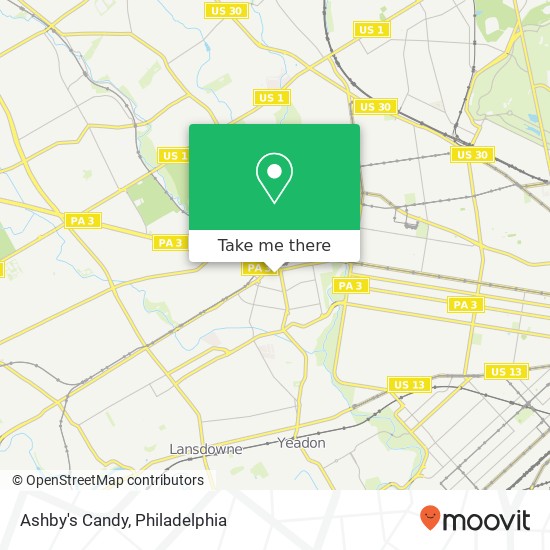 Mapa de Ashby's Candy