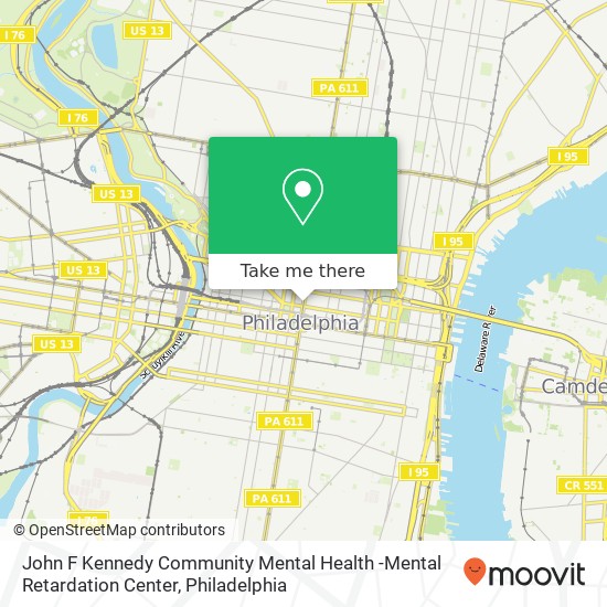 John F Kennedy Community Mental Health -Mental Retardation Center map