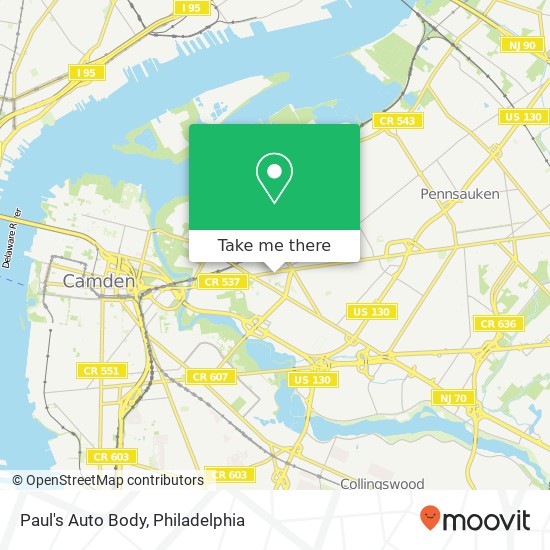 Mapa de Paul's Auto Body