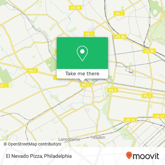 El Nevado Pizza map