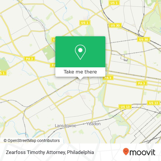 Zearfoss Timothy Attorney map