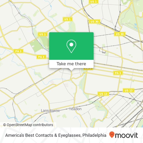 America's Best Contacts & Eyeglasses map