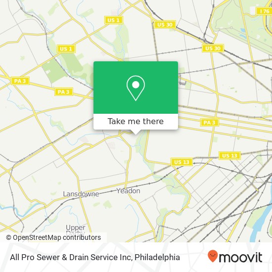 All Pro Sewer & Drain Service Inc map