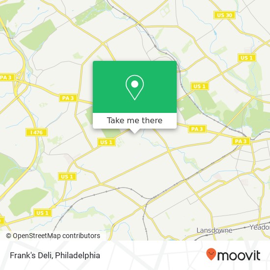 Frank's Deli map