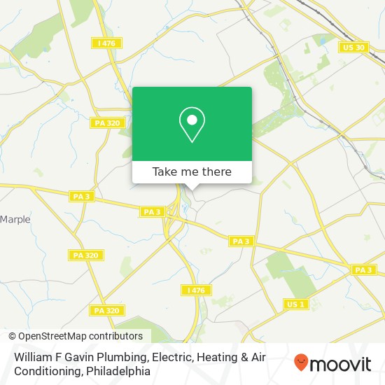William F Gavin Plumbing, Electric, Heating & Air Conditioning map