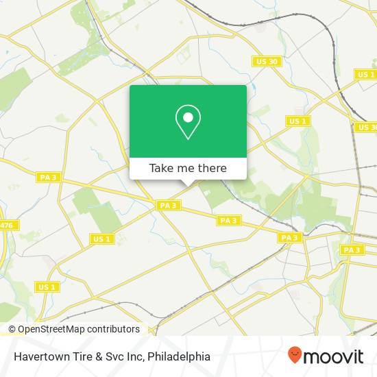 Mapa de Havertown Tire & Svc Inc