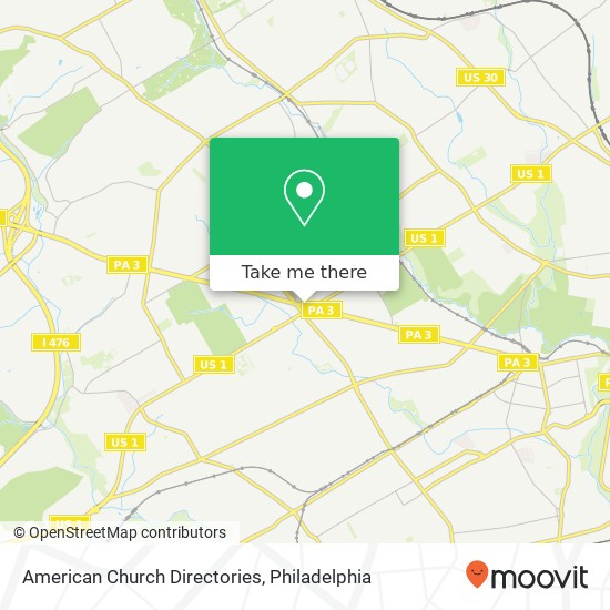 American Church Directories map