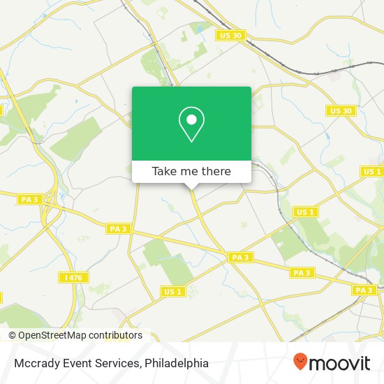Mccrady Event Services map