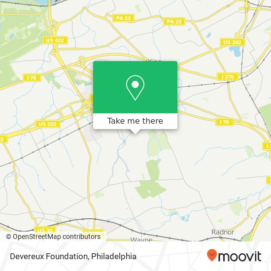 Mapa de Devereux Foundation
