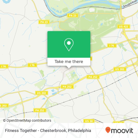 Mapa de Fitness Together - Chesterbrook