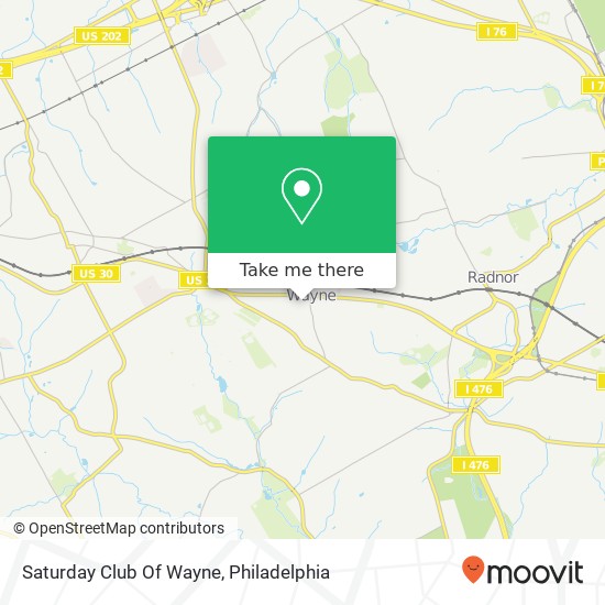 Saturday Club Of Wayne map