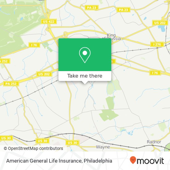 American General Life Insurance map