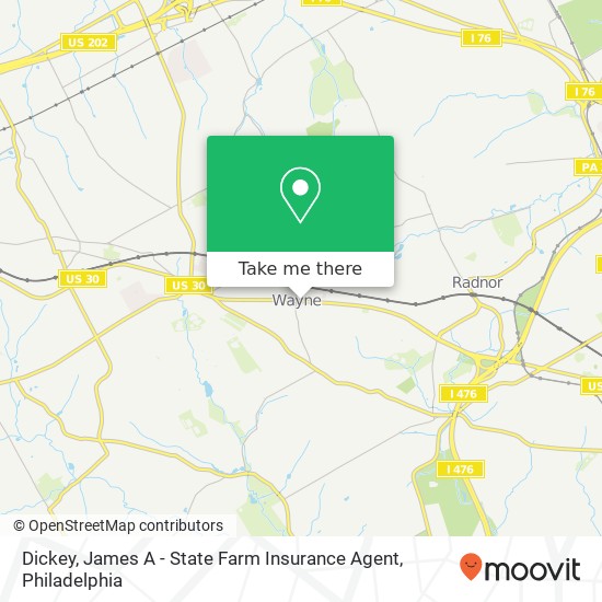 Mapa de Dickey, James A - State Farm Insurance Agent