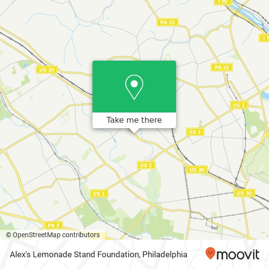 Mapa de Alex's Lemonade Stand Foundation