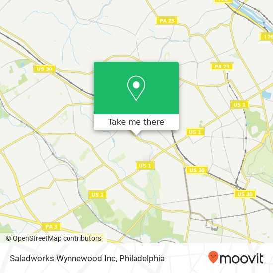 Saladworks Wynnewood Inc map