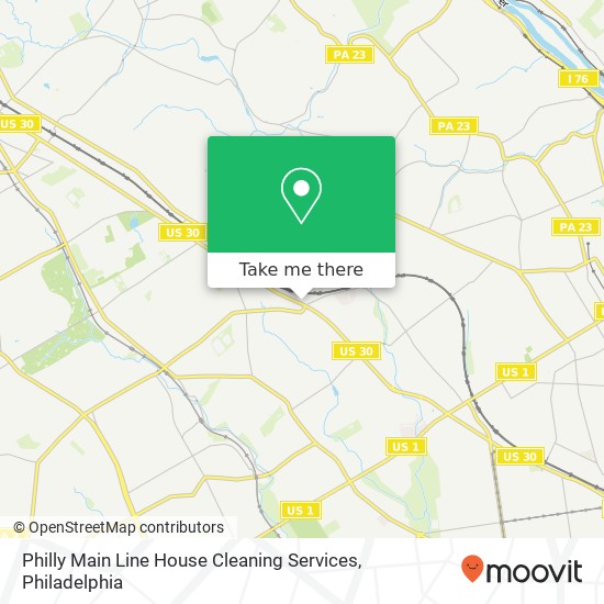 Philly Main Line House Cleaning Services map