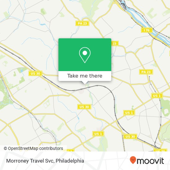 Morroney Travel Svc map