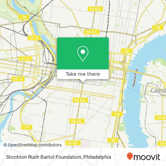 Mapa de Stockton Rush Bartol Foundation