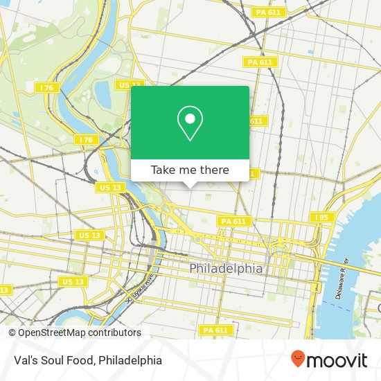 Val's Soul Food map