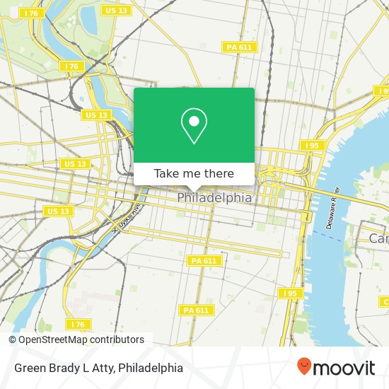 Mapa de Green Brady L Atty