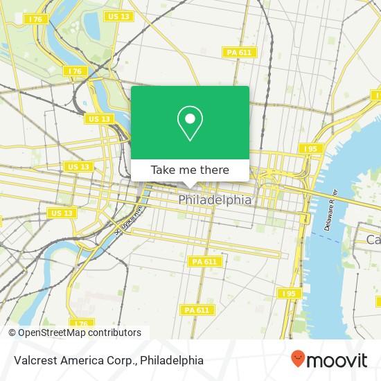 Valcrest America Corp. map