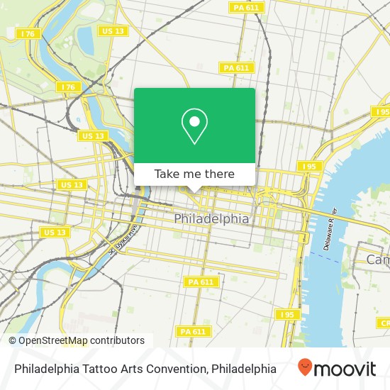 Mapa de Philadelphia Tattoo Arts Convention