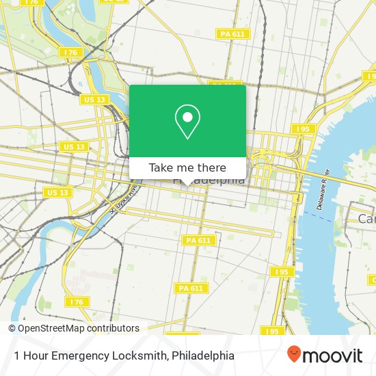 1 Hour Emergency Locksmith map