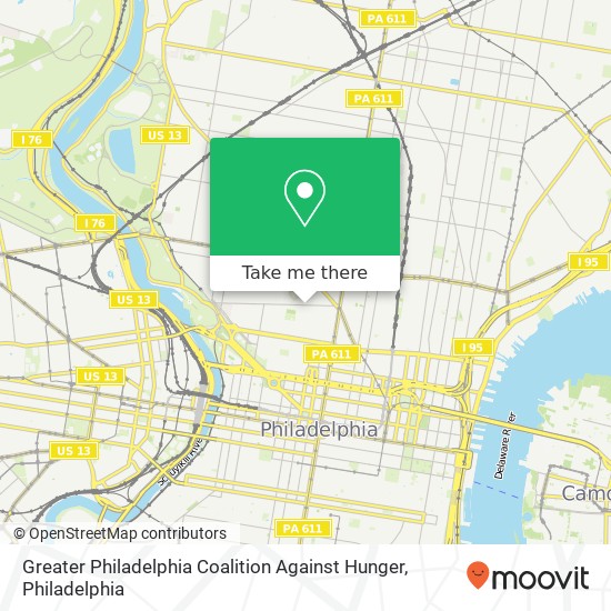 Mapa de Greater Philadelphia Coalition Against Hunger
