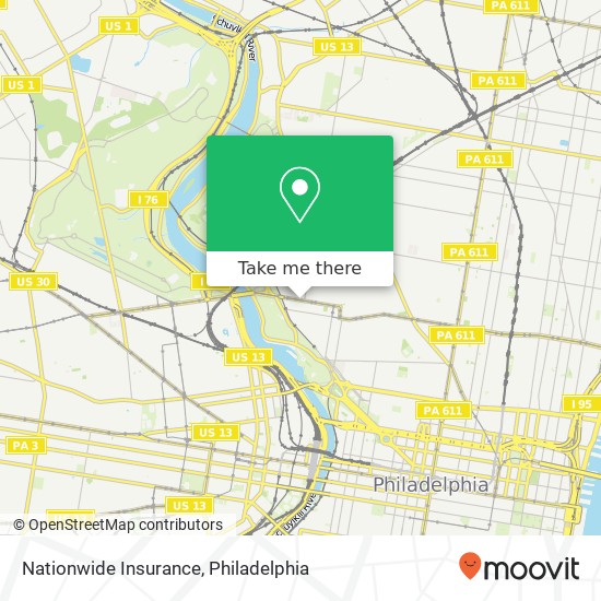 Mapa de Nationwide Insurance