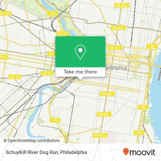 Schuylkill River Dog Run map