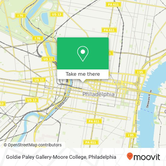 Goldie Paley Gallery-Moore College map