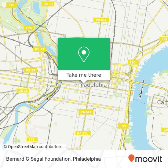 Bernard G Segal Foundation map