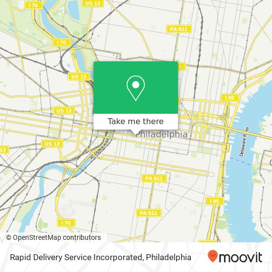 Rapid Delivery Service Incorporated map