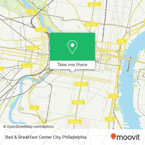 Mapa de Bed & Breakfast Center City