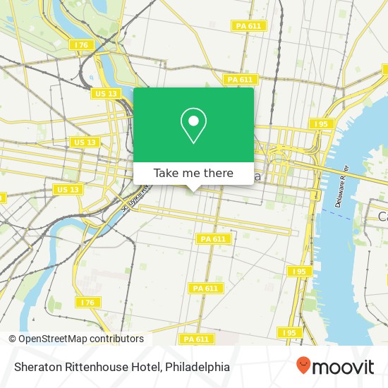 Sheraton Rittenhouse Hotel map