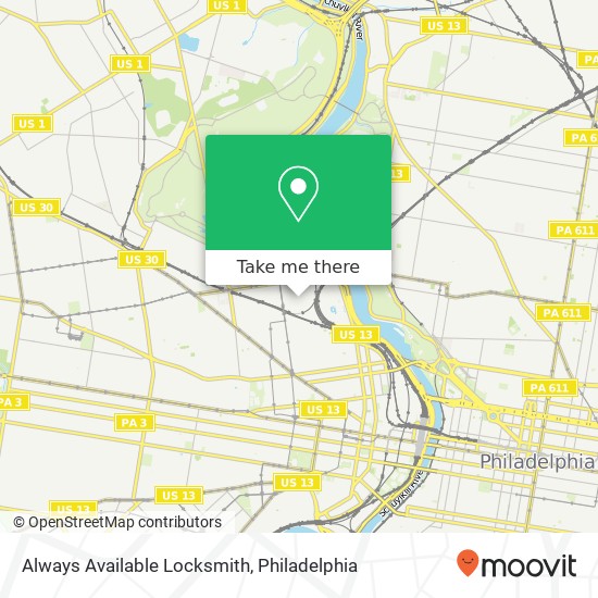 Always Available Locksmith map