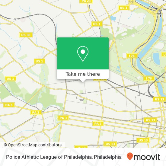 Police Athletic League of Philadelphia map