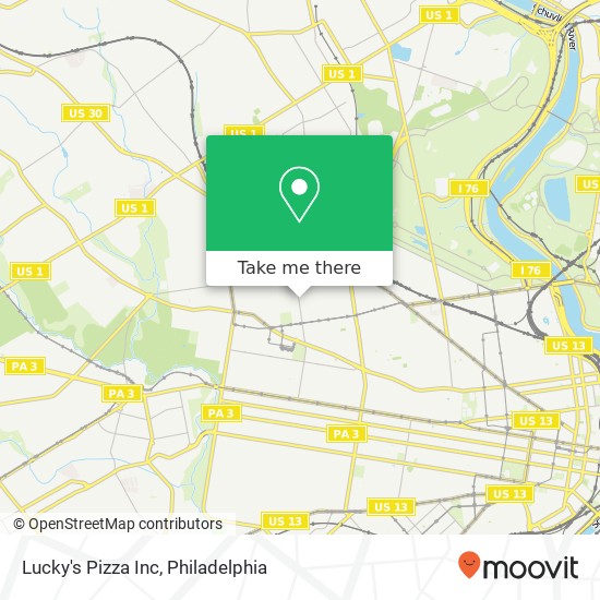 Lucky's Pizza Inc map