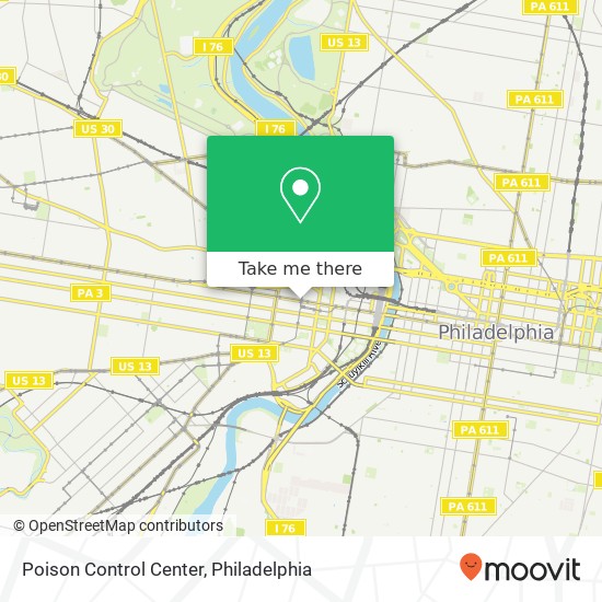 Mapa de Poison Control Center