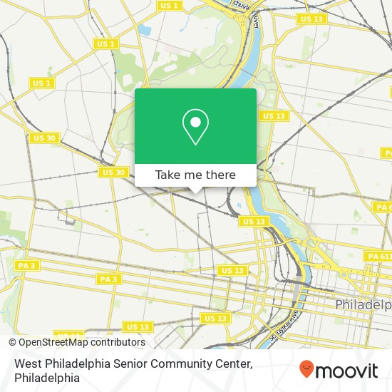West Philadelphia Senior Community Center map