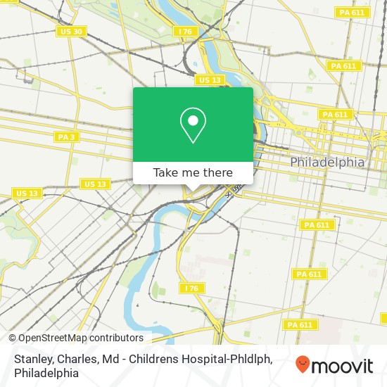 Mapa de Stanley, Charles, Md - Childrens Hospital-Phldlph