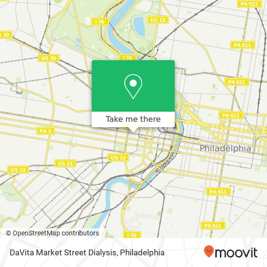 Mapa de DaVita Market Street Dialysis