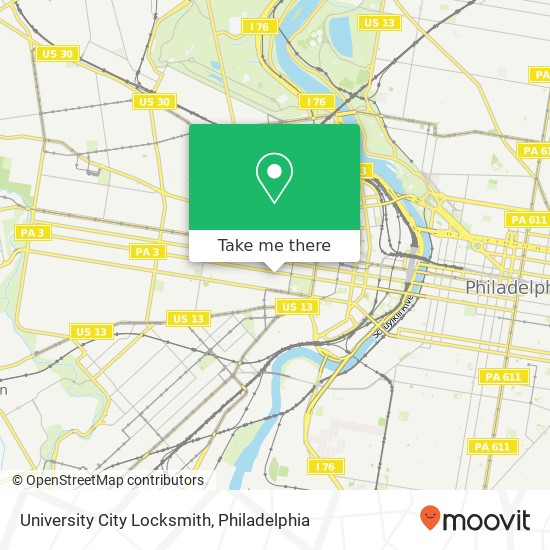 University City Locksmith map